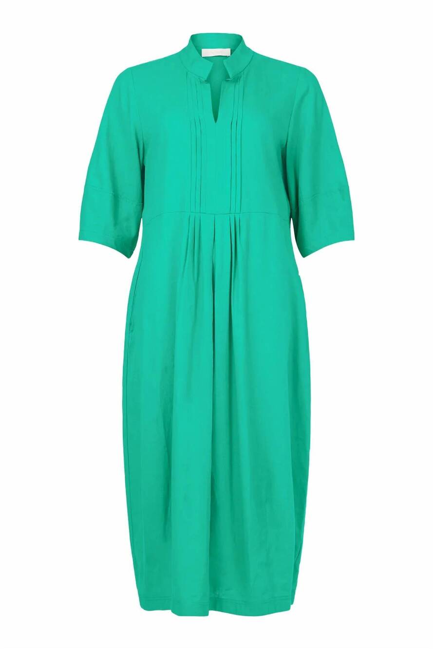 NEW NOEN women's short sleeve midi dress in green